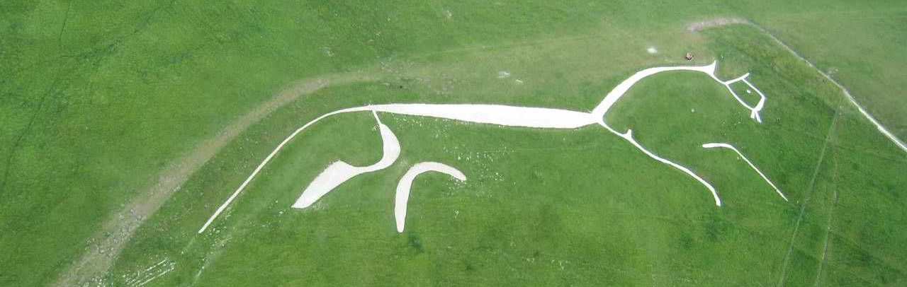 The Uffington Horse, from above.