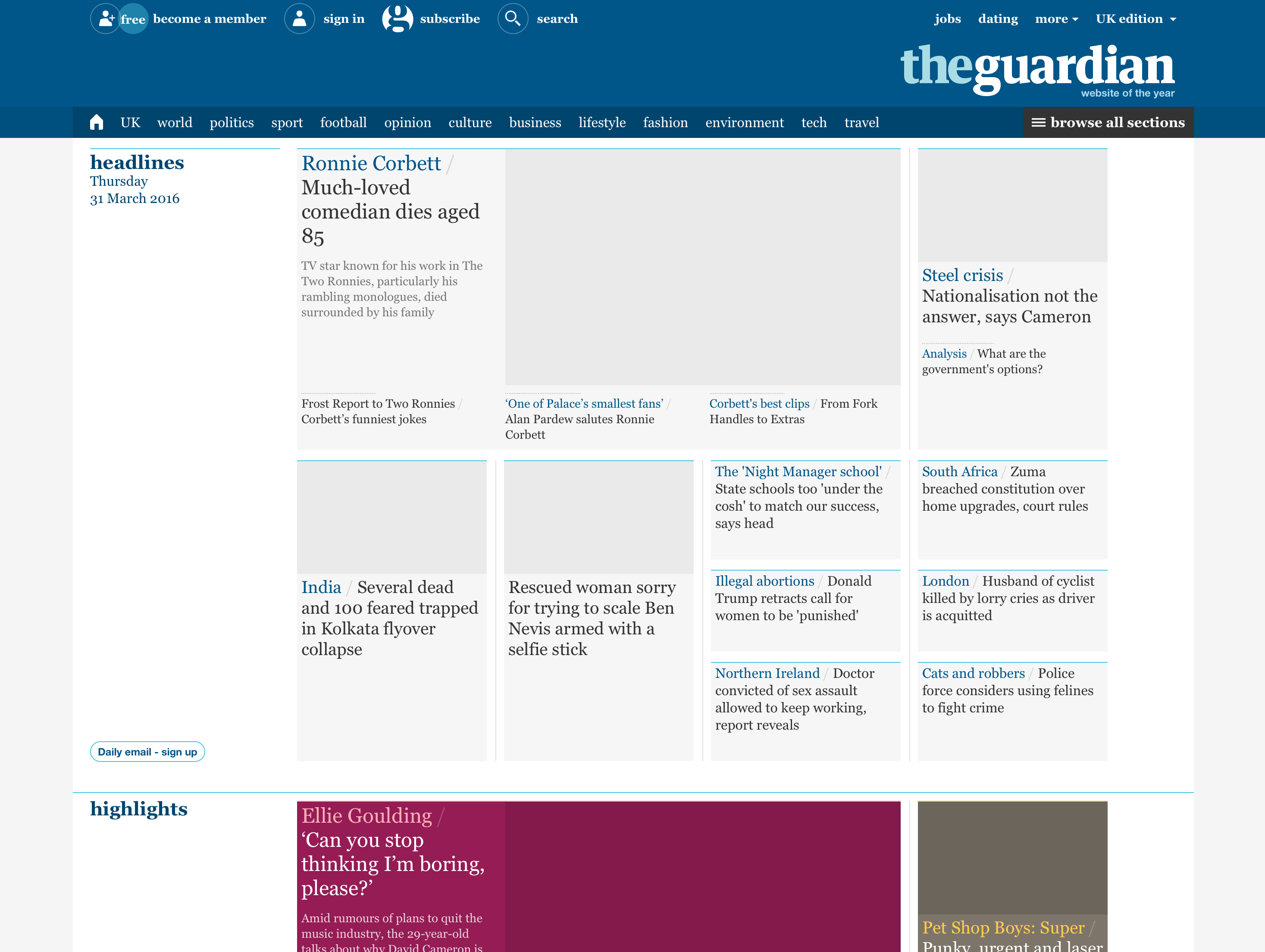 The Guardian on 31th March 2015