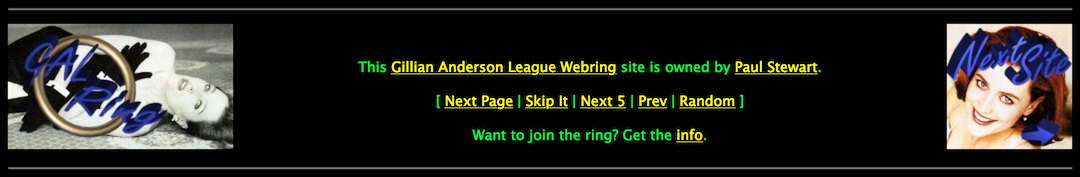 Gillian Anderson web ring